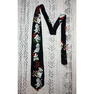 Vintage Surrey Christmas Dalmatian Neck Tie